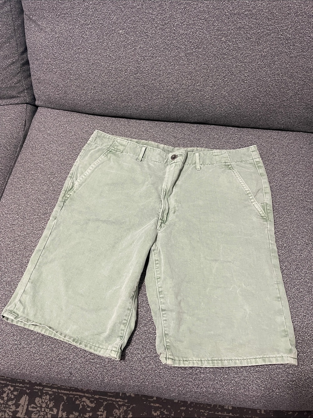 Levi's Men's Light Green Flat Front Shorts